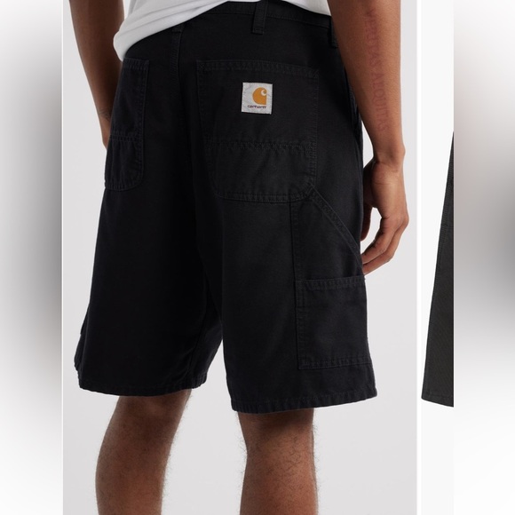 Carhartt Flat Front Carpenter Work In Progress Black Shorts Cotton Size 50 - Picture 7 of 7